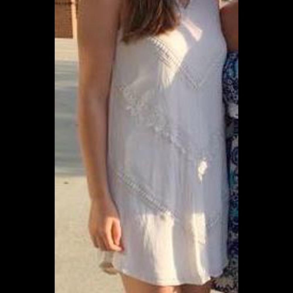 White pattern shift dress